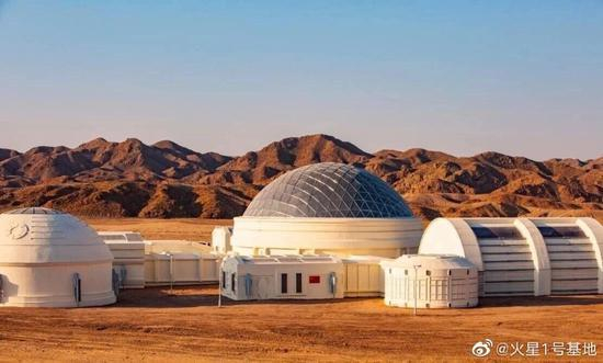位于甘肃省金昌市的“火星1号基地”。图片来源：火星1号基地官方微博