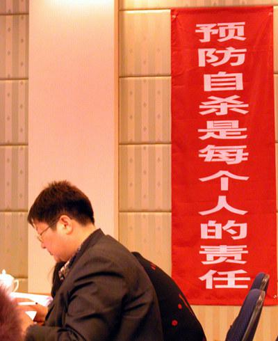 北京心理危机研究与干预中心中外专家学术研讨会现场。视觉中国供图（资料图片）