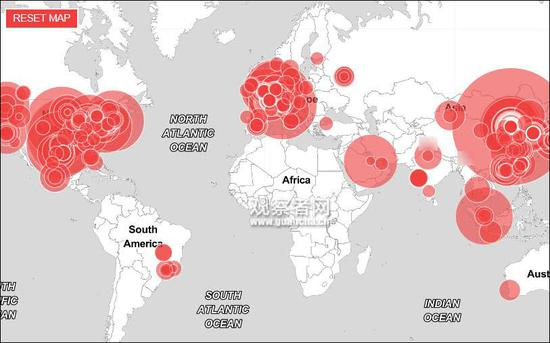全球500强分布 图自财富