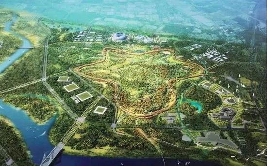 城市绿心规划效果图