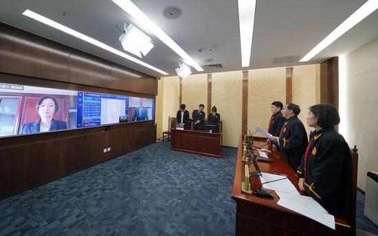 二审宣判现场。 法院供图