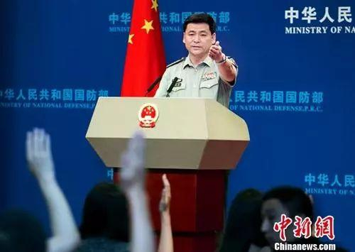 资料图 国防部新闻发言人任国强。中新社记者 宋吉河 摄
