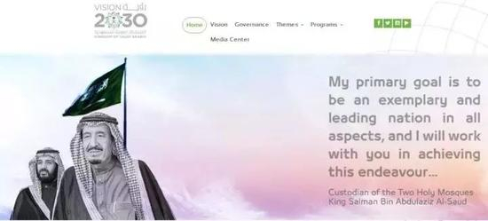 ▲沙特远景2030计划官网