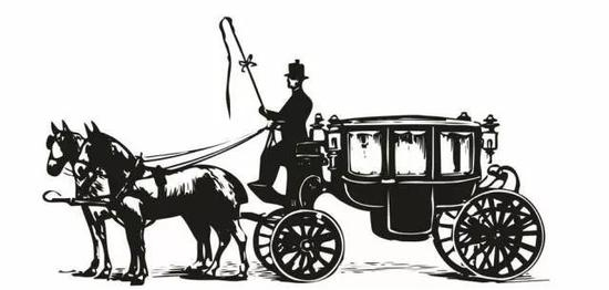 ▲当时主要的交通工具——马车