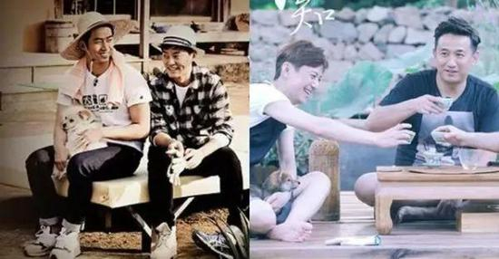 ▲韩综《三时三餐》和《向往的生活》对比截图