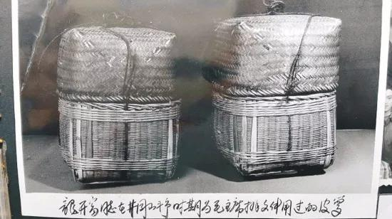 龙开富在井冈山斗争时期为毛主席挑文件用过的皮箩