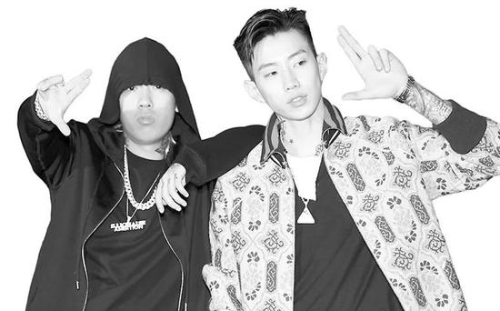 韩国歌手Dok2和美籍韩裔歌手朴宰范。