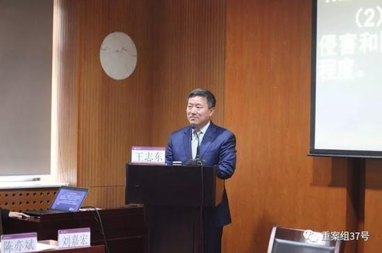 　　▲去年10月28日，章莹颖案律师王志东在第一届海外安全形势与海外青少年权益保护研讨会上。主办方供图