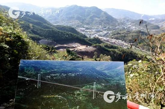 大河特大桥建成效果图与正在建设的实地场景对比