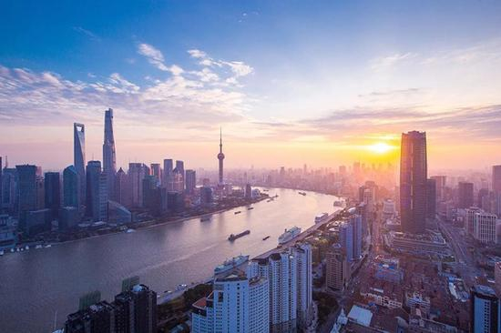 从星港国际中心眺望上海黄金三角