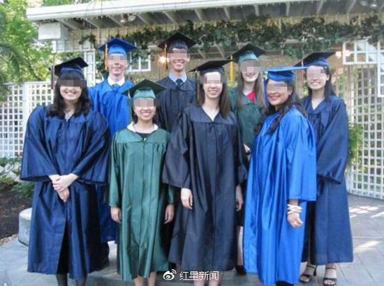 马楚楚高中毕业时曾获得美国优秀学生奖学金 图据网络