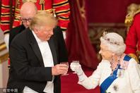 特朗普与英女王出席国宴