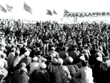 地头批判会【1968年摄】--黑白照片