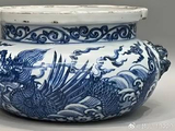 【文物宝藏】明代青花海水龙纹兽耳大罐