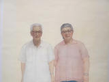 恩师刘凌沧和恩师母郭慕熙双人肖像