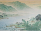 青绿山水画《诗意江南》