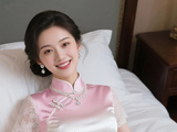 [转载]摄影视觉：一袭粉白旗袍，雅致温婉