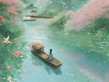 七绝.题图诗：落春雨（中华通韵）