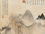 题陆小曼《梅花别墅图》
