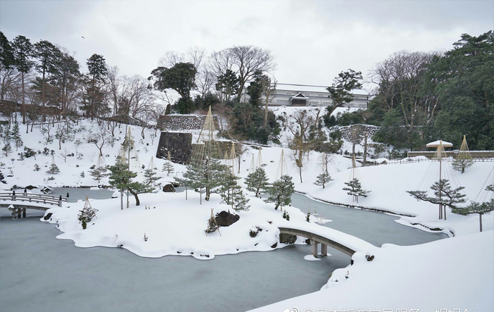 日本三大庭园之首~金泽兼六园之雪景_新浪新闻