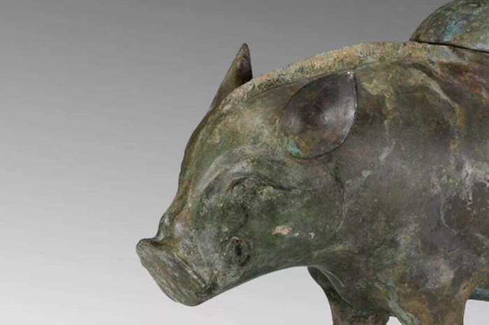 西周· 猪尊】青铜，盛酒器。山西博物院藏。|酒器|山西博物院|青铜