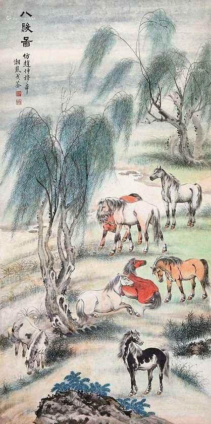 当代的画马高手,行家认为他和徐悲鸿齐名,郭沫若赞他:当代曹霸