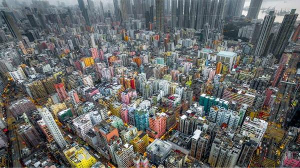 从1000米高空俯瞰香港大楼,最后一张图看得让人头晕目眩|摩天大楼|香港|建筑_新浪新闻