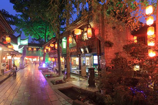 成都锦里古街照明设计:体验三国文化与民俗的魅力街区!|内容|成都|古街|灯光|区域_新浪新闻