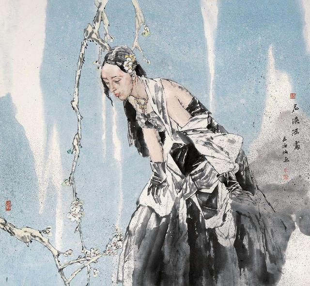 齐鲁名家岳海波水墨人物画欣赏|岳海波|人物画|齐鲁_新浪新闻