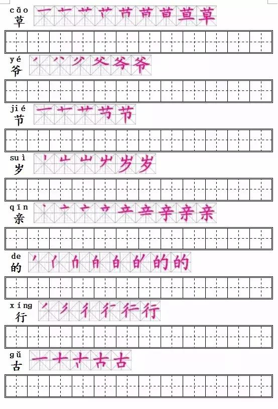 人教版一年级语文下册“生字笔顺”练习,妥妥的干货,全力推荐!|笔顺|生字|下册|人教版|语文_新浪新闻