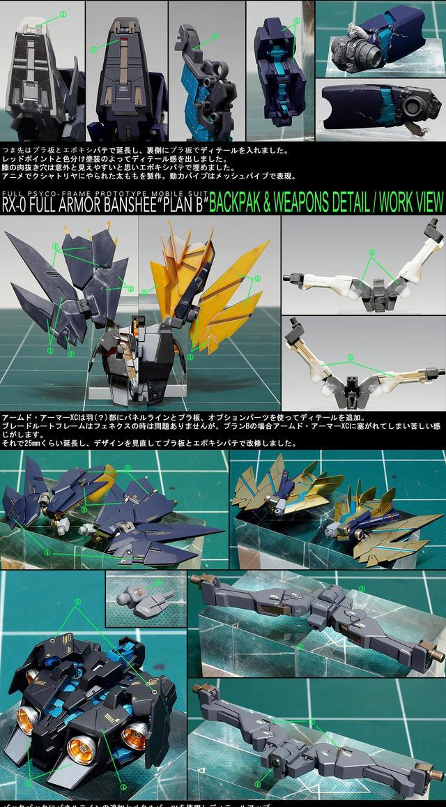 高达模型 mg rx-0全武装报丧女妖 改造喷涂