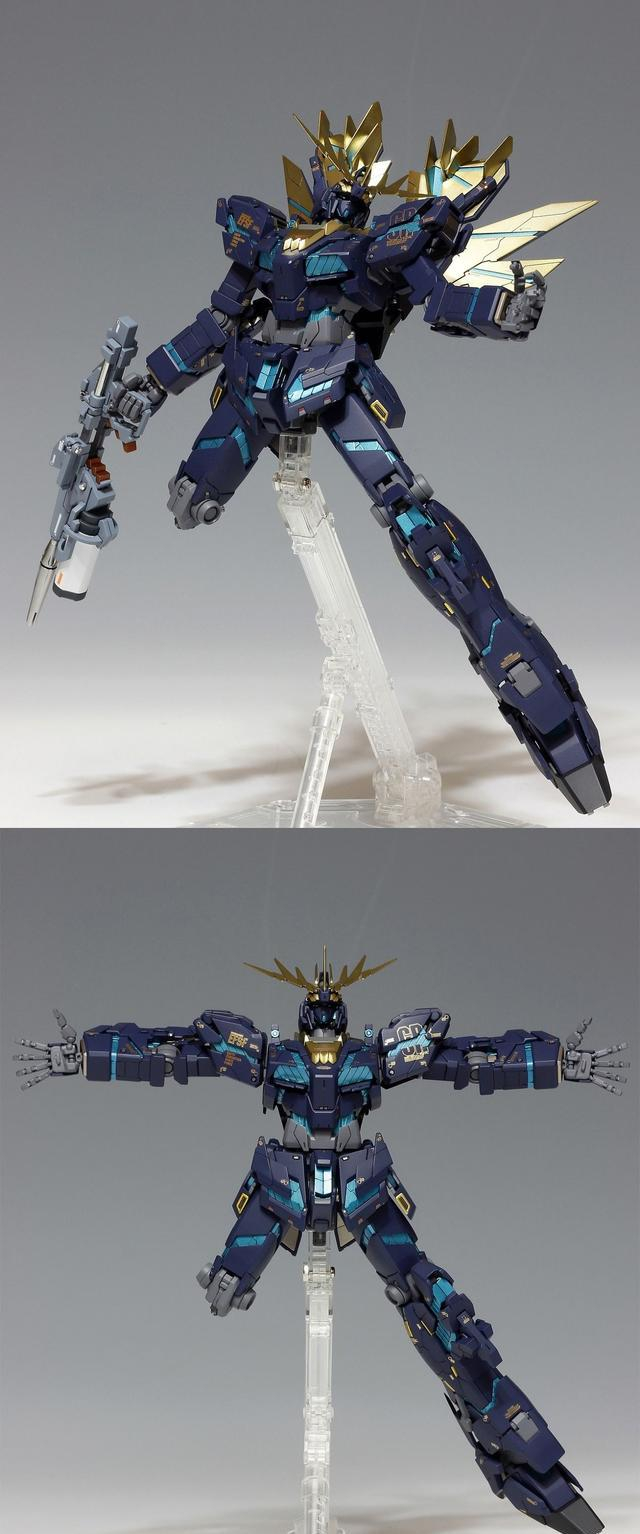 高达模型 mg rx-0全武装报丧女妖 改造喷涂