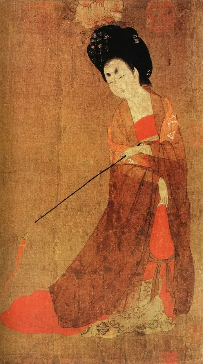 唐代画家周昉 簪花仕女图欣赏|周昉|簪花仕女图|张萱|辽宁省博物馆|纨扇仕女图_新浪新闻