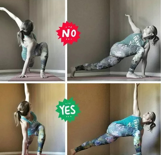 上下手臂一条直线，双腿稳定有力