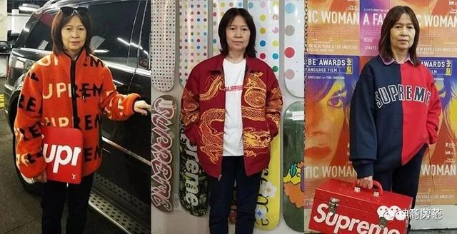 谁说大妈不时尚?穿起gucci,supreme太潮了,一点不输年轻人