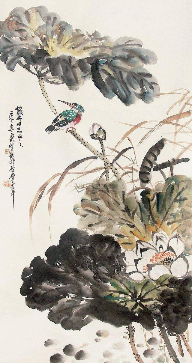 现代著名花鸟写意画家来楚生,精品国画作品欣赏!