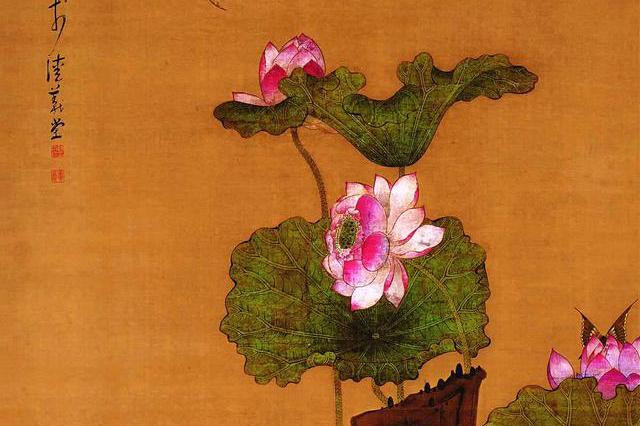 明，陈洪绶《荷花鸳鸯图》欣赏_新浪新闻