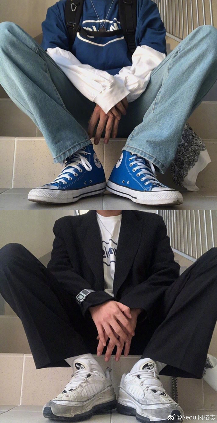 卫衣帆布鞋男生的日常穿搭看来是个匡威控吧
