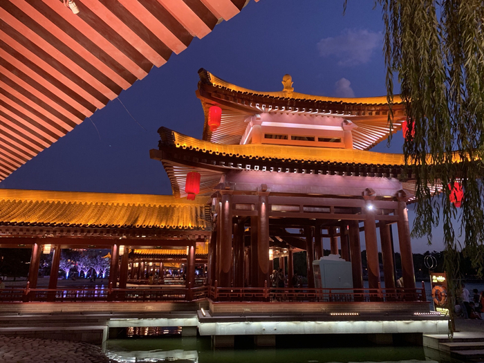陕西省 西安市 大唐芙蓉园 灯光夜景