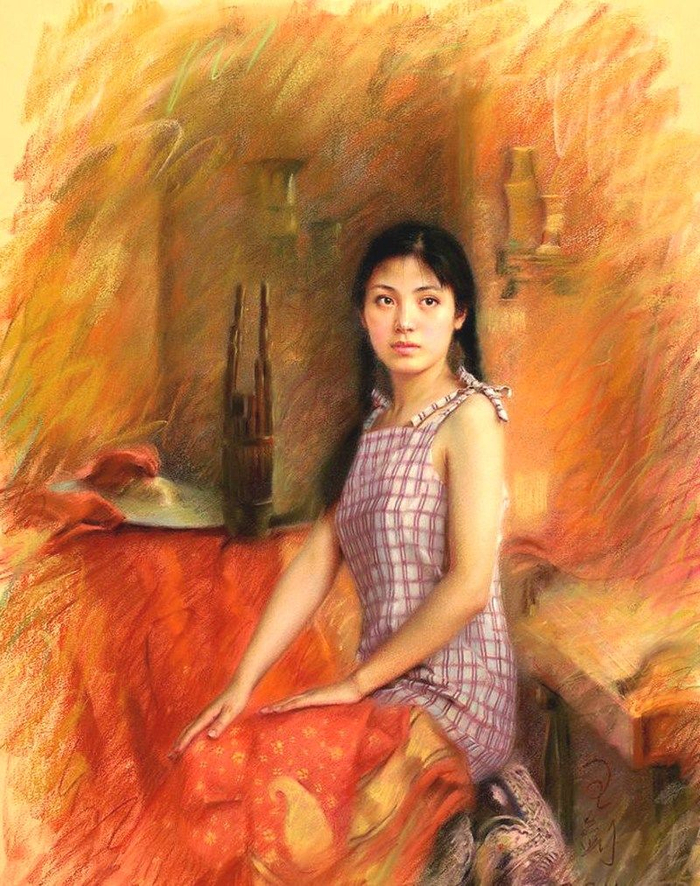 他是稀有画种粉笔画的代表人物,王剑10幅绘画作品欣赏