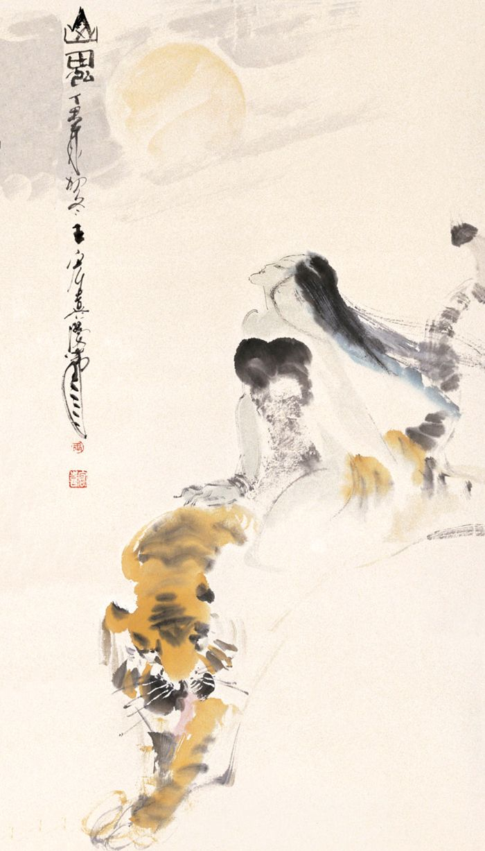 女神之美,跃然纸上,撼人心魄,13位名家十三幅山鬼图欣赏_新浪新闻