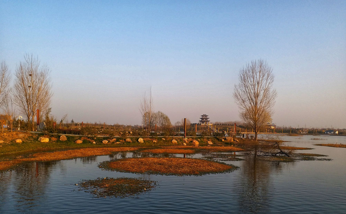 邯郸磁县如意湖湿地公园美景