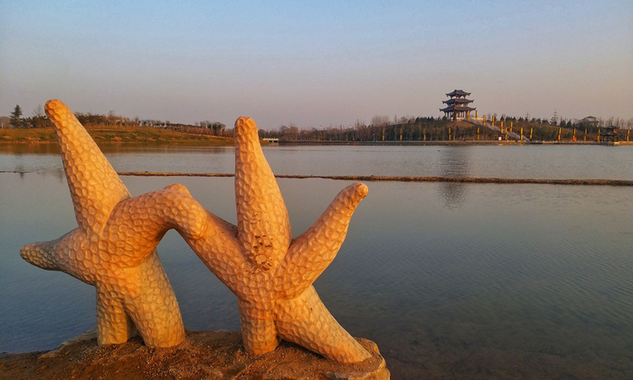 邯郸磁县如意湖湿地公园美景