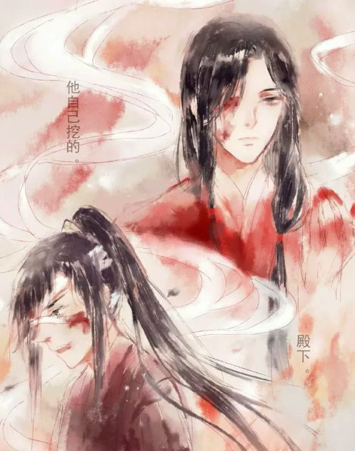 天官赐福壁纸:世人皆闻黑水玄鬼因恨出,却不知血雨探花为爱生