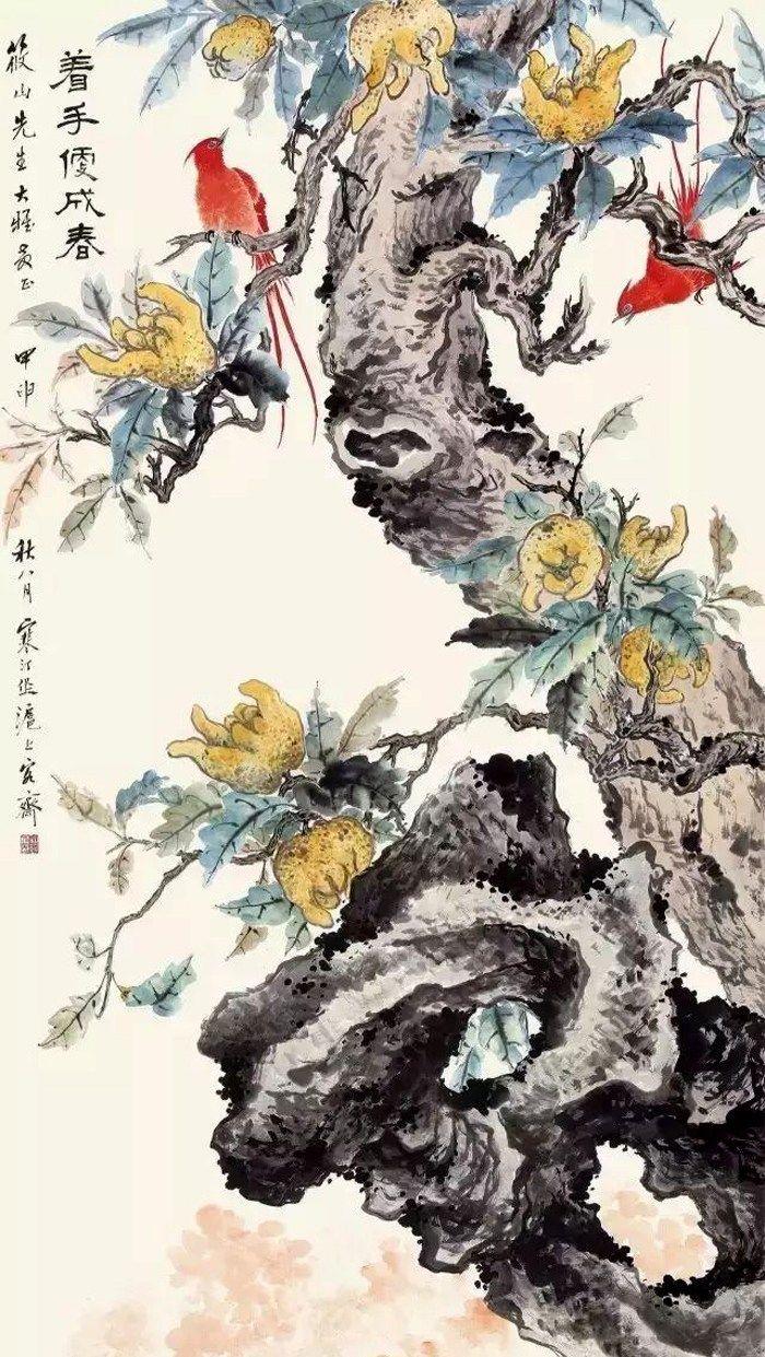 他的花鸟画，令人倾倒，大师江寒汀11幅绘画作品欣赏