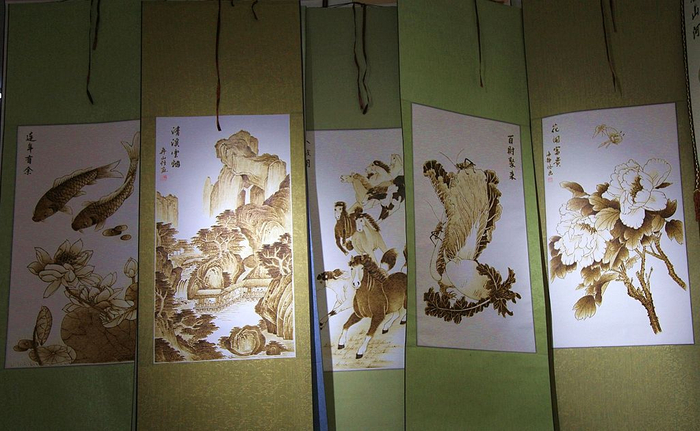 非物质文化遗产的洛阳火烧画,不看不知道,一看满奇妙