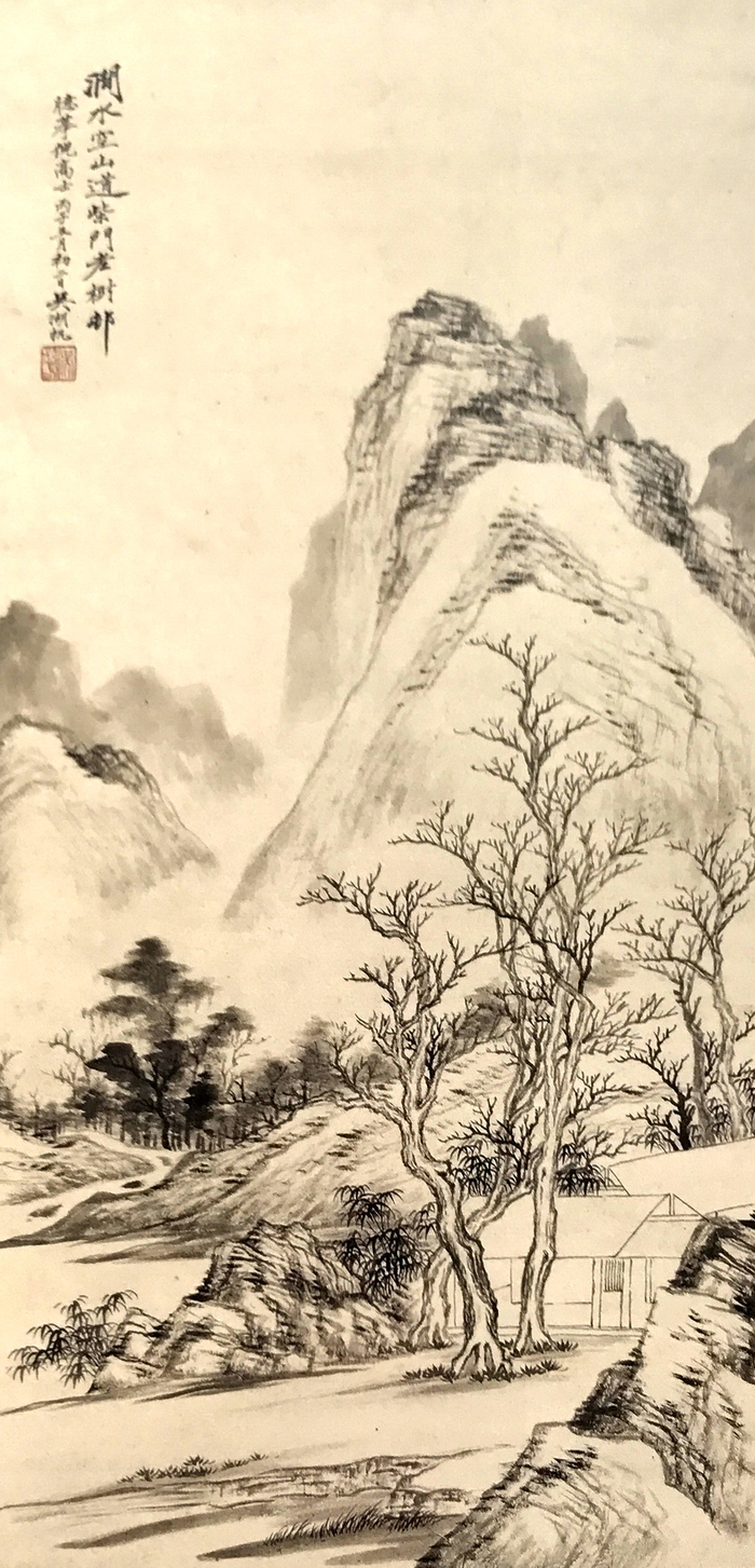 水榭赏清荷，空山观松云——国画山水艺术作品