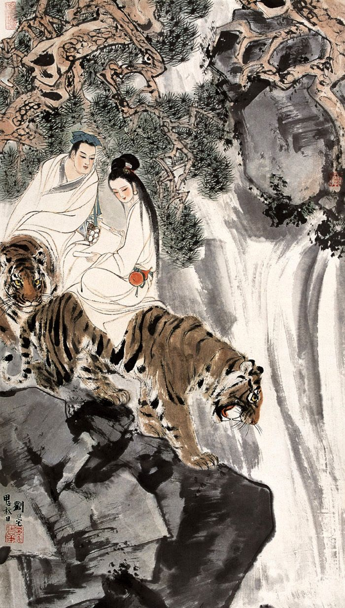 女神之美,跃然纸上,撼人心魄,13位名家十三幅山鬼图欣赏