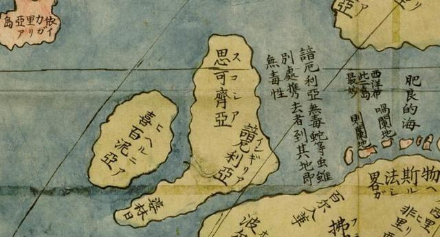 古代人常说的矮人国,到底在哪?这张400年前的明朝地图告诉你|矮人国|大西洋|美洲