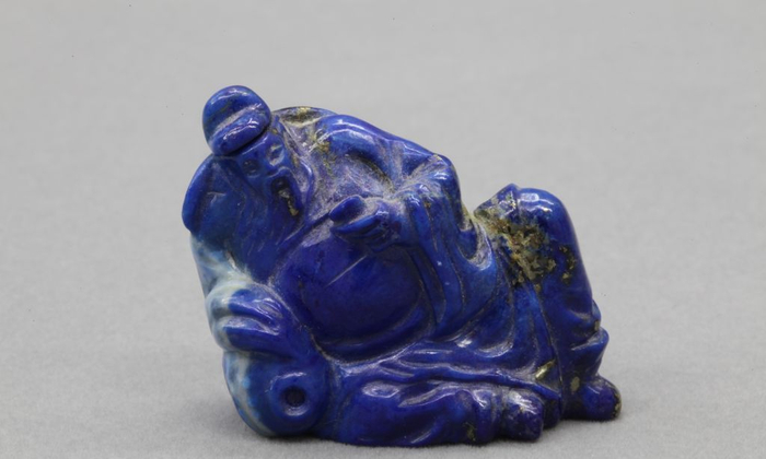 中国美術　清　鼻煙壺　小瓶　青金石　古道具　時代物 中国美術清鼻煙壺小瓶青金石古道具時代物